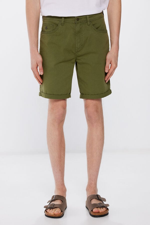 Springfield Lightweight colourful slim fit Bermuda shorts grey