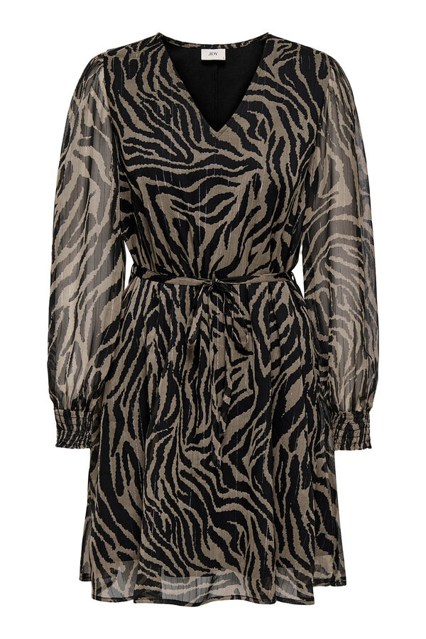 JDY Vestido corto lurex negro