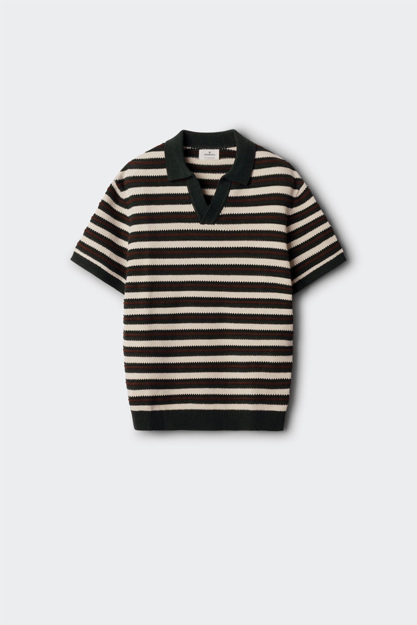 Springfield Structured striped polo shirt