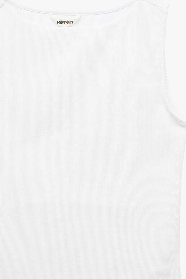 Koton Top sin mangas entallado blanco
