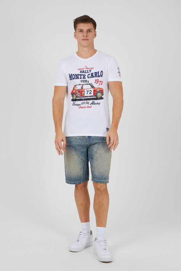 Brave Soul Camiseta manga corta estampada blanco