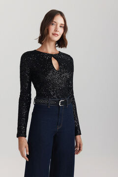 Springfield Sequin long sleeve T-shirt