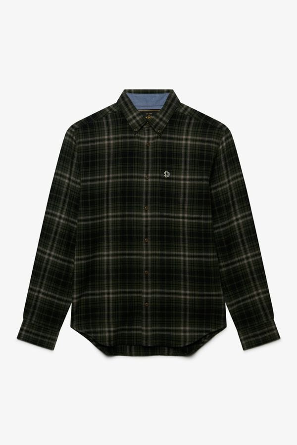 Superdry Plaid long sleeve shirt green