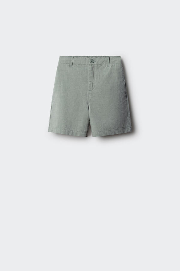 Springfield Kids Bermuda chino cuadrill&eacute; para ni&ntilde;o verde