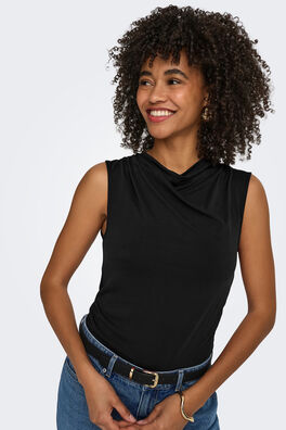 Top cuello drapeado