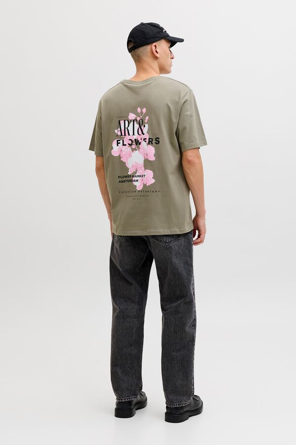 Jack & Jones Relaxed backprint T-shirt beige