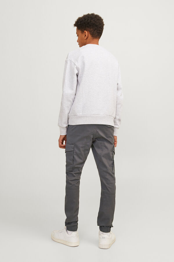 Jack & Jones Junior Pantal&oacute;n cargo gris