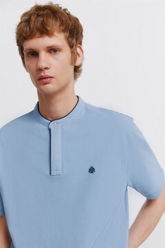 Springfield Polo en piqu&eacute; col mao contrastant slim fit