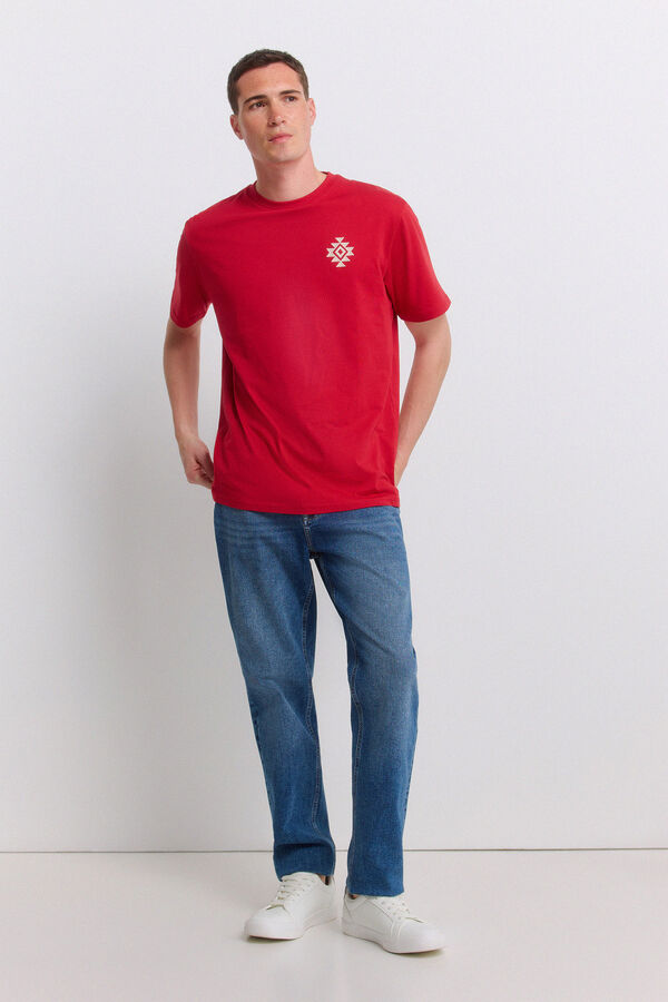 Springfield Red ethnic T-shirt burgundy