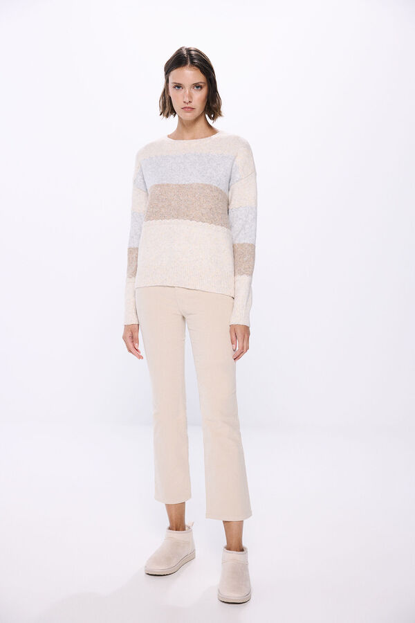 Springfield Colour block jumper grey mix