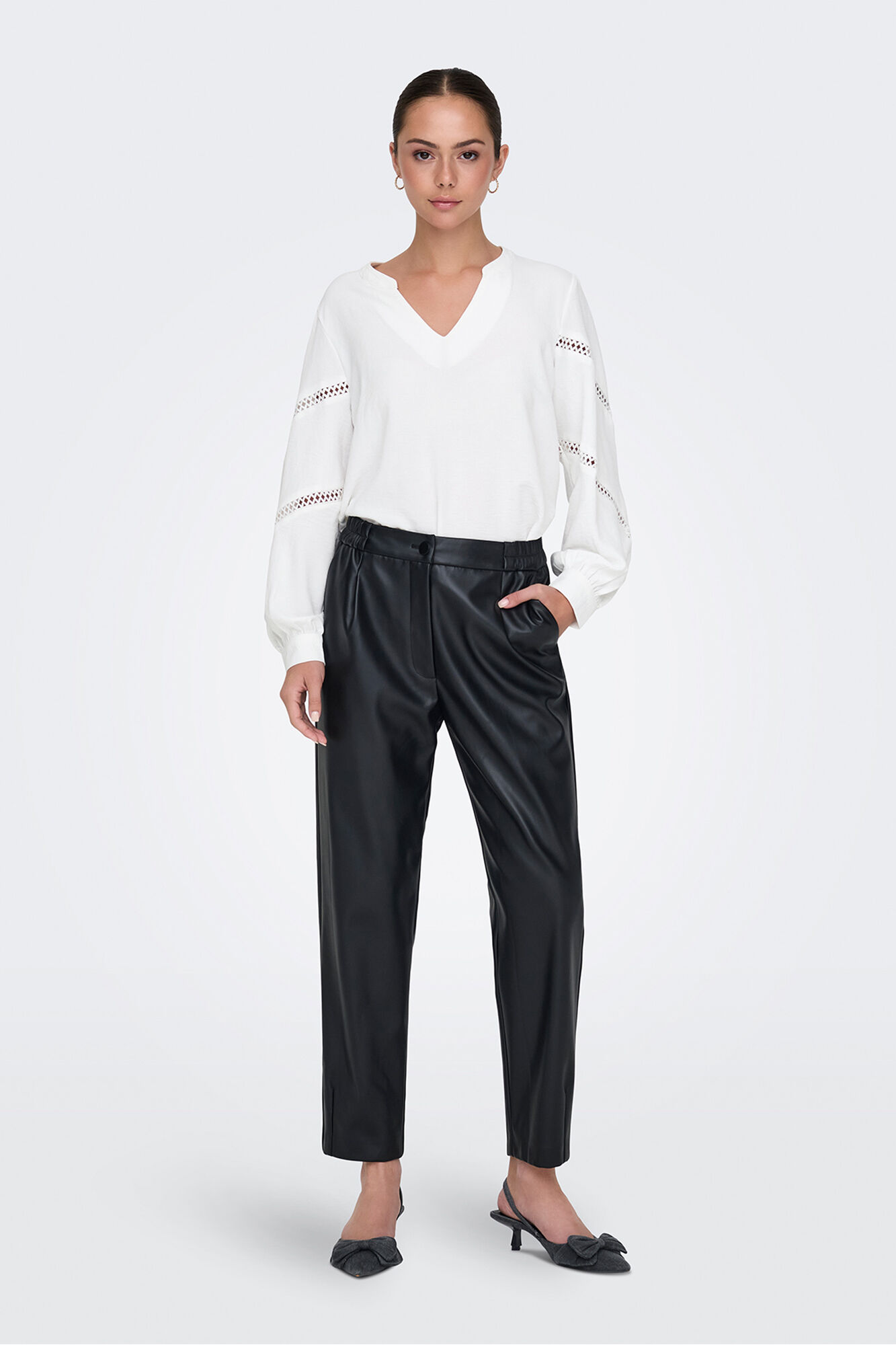 JDY Blusa manga larga bordada