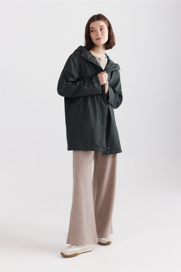 Springfield Hooded waterproof jacket green