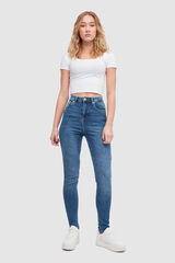 Springfield Jeans Skinny High Rise azul oscuro