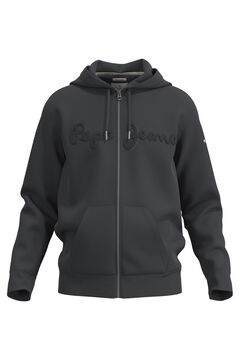Springfield Men's zip-up sweatshirt with chest logo grey