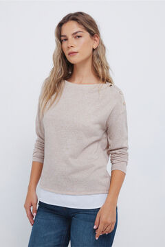 Springfield Combined buttons -shoulder T-shirt