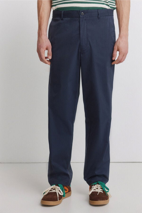 Springfield Lightweight relaxed fit chinos blue