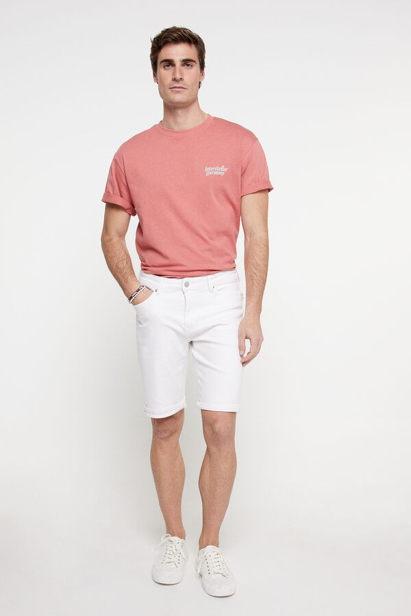 Springfield 5-pocket denim Bermuda shorts white