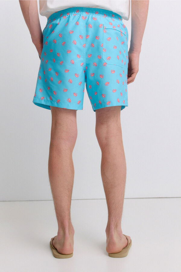 Springfield Fato de banho estampado caranguejos azul