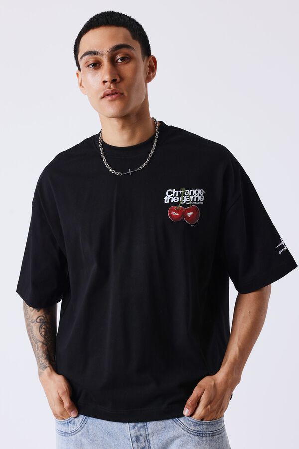 Project X Paris T-shirt oversize estampada preto
