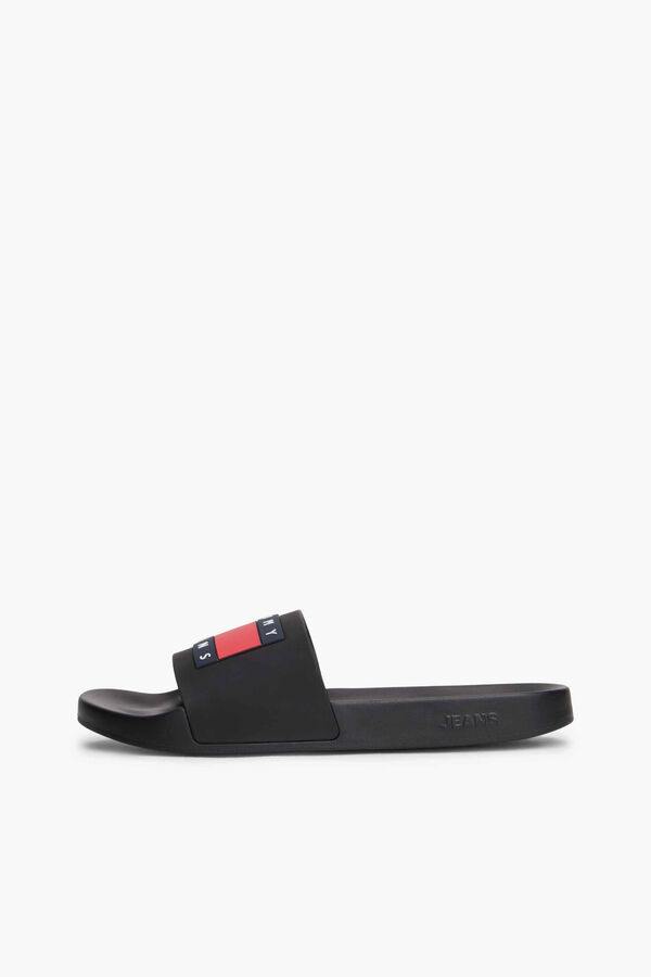 Tommy Jeans Chanclas tipo pala negro