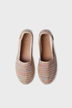 Toni Pons Alpargata plana en rafia multicolor