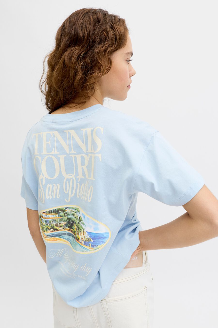 Camiseta relaxed de cuello redondo