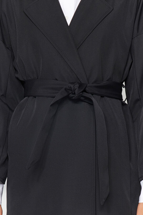 Trendyol Gabardina oversize larga negro