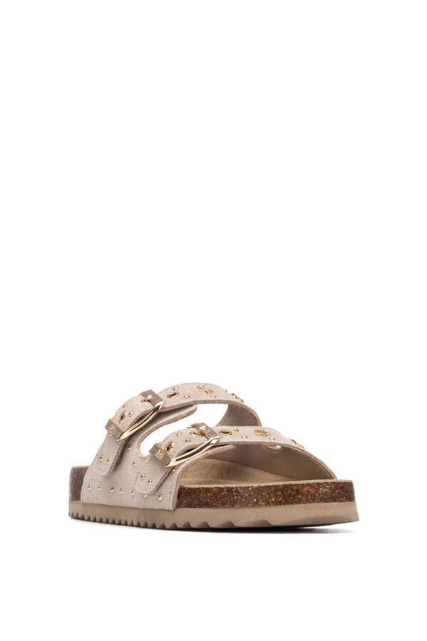 XTI Studded bio sandal brown