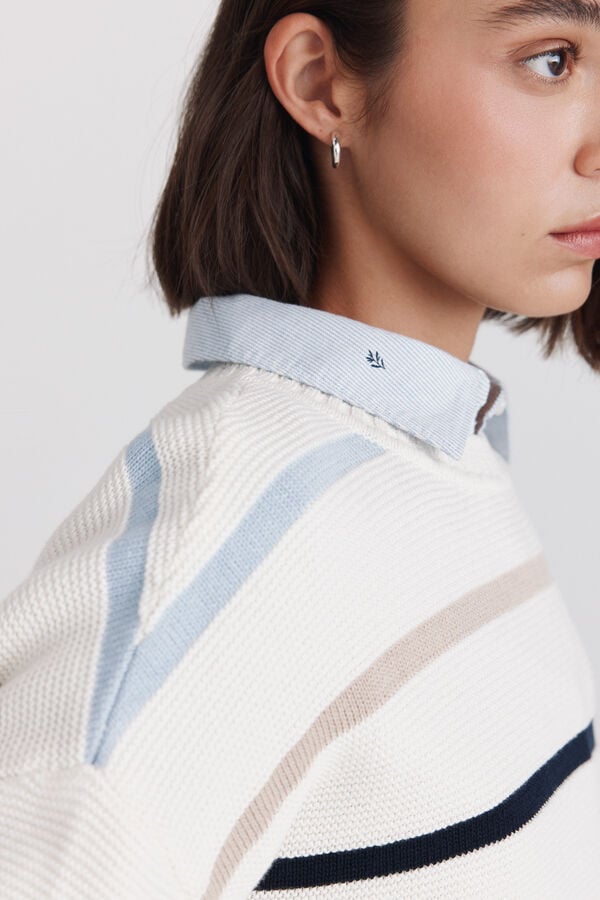 Springfield Striped jumper white