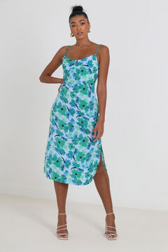 Springfield Floral strappy dress green