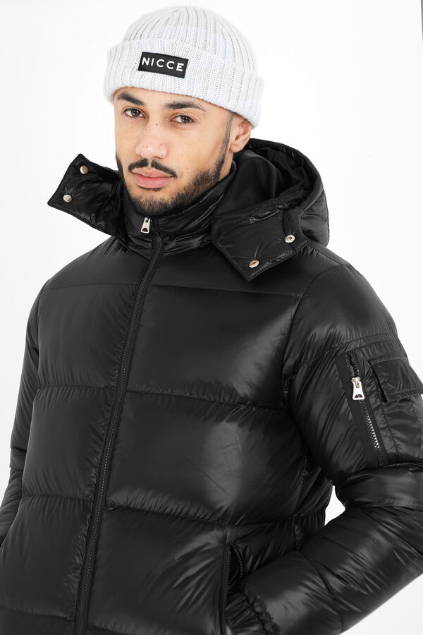 Springfield Quilted jacket with hood black