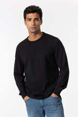 Tiffosi Camiseta B&aacute;sica de Manga Larga negro