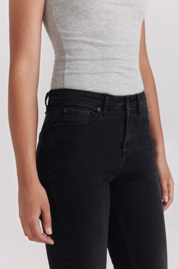 Springfield Bootcut high-rise jeans black