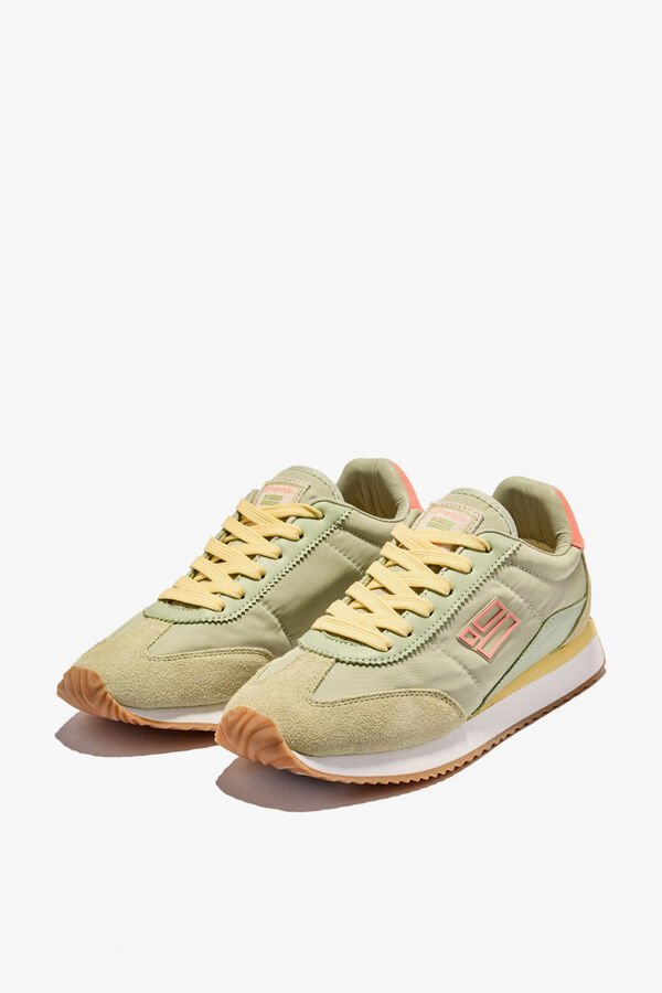 D. Franklin Zapatillas retro nylon con cord&oacute;n kaki