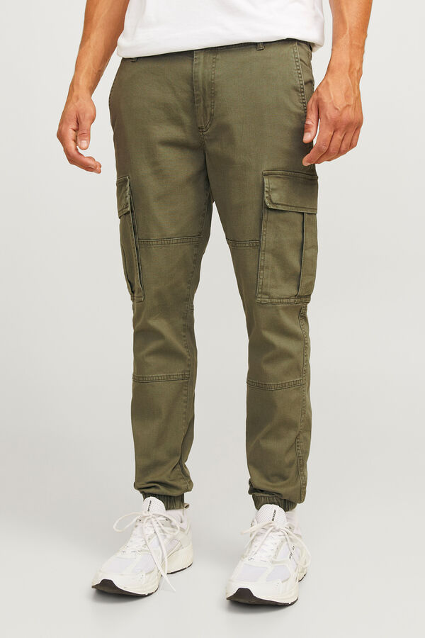 Springfield Slim fit cargo trousers dark green