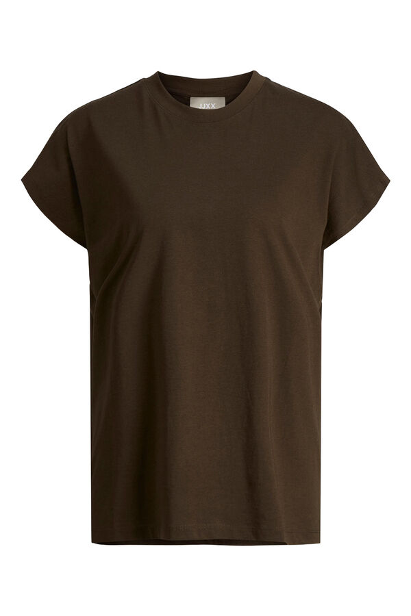 Springfield Camiseta oversize manga corta marrón medio