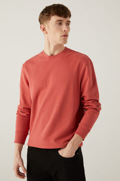 Springfield Z&aacute;rt nyak&uacute; sima pul&oacute;ver piros