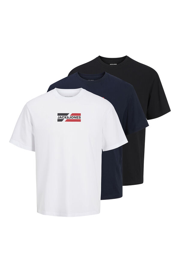 Jack & Jones Pack 3 camisetas logo azul