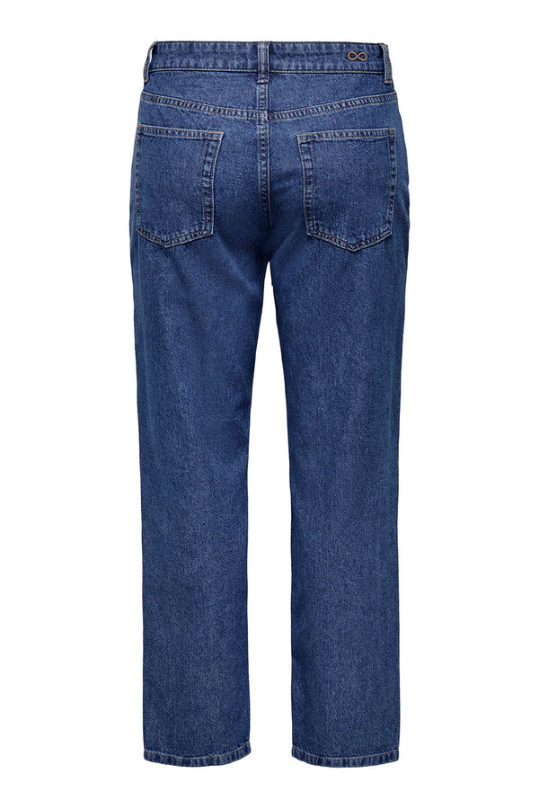 JDY Gerade Jeans mit mittelhohem Zuglasche Blau