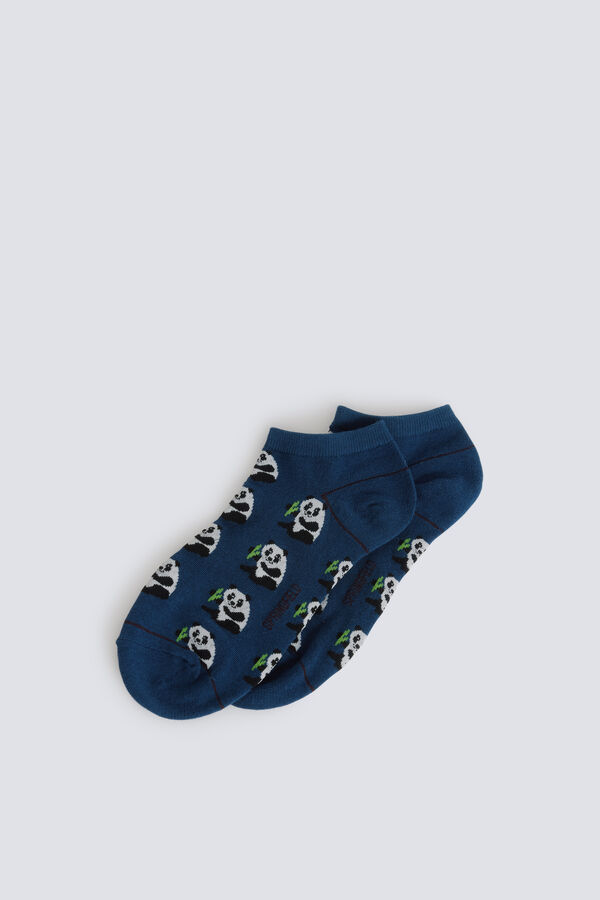 Springfield Chaussette cheville panda bleu