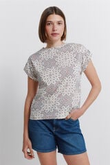 Springfield Folded sleeve T-shirt brown