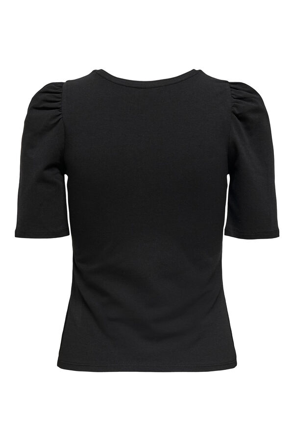 Springfield Top with flounced sleeves crna