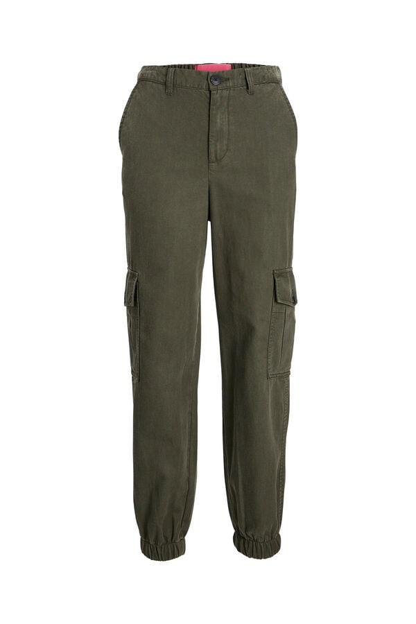 Springfield Cargo jogger trousers green