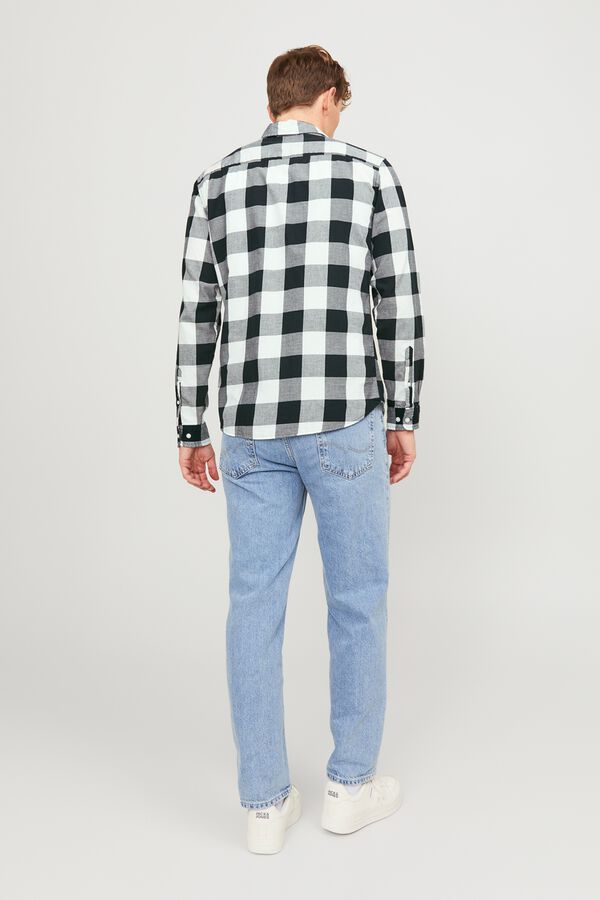 Jack & Jones Plaid slim fit shirt blanc