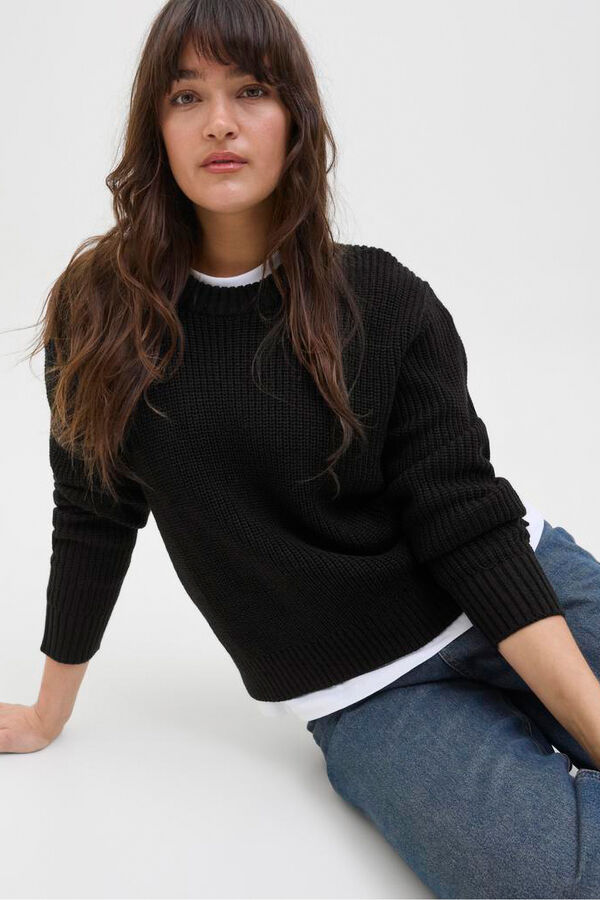 Jack & Jones Basic jersey-knit knit jumper black