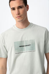 Tiffosi Camiseta estampado minimalista azul