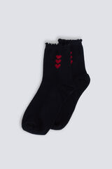 Springfield Duge čarape sa srcima Plava