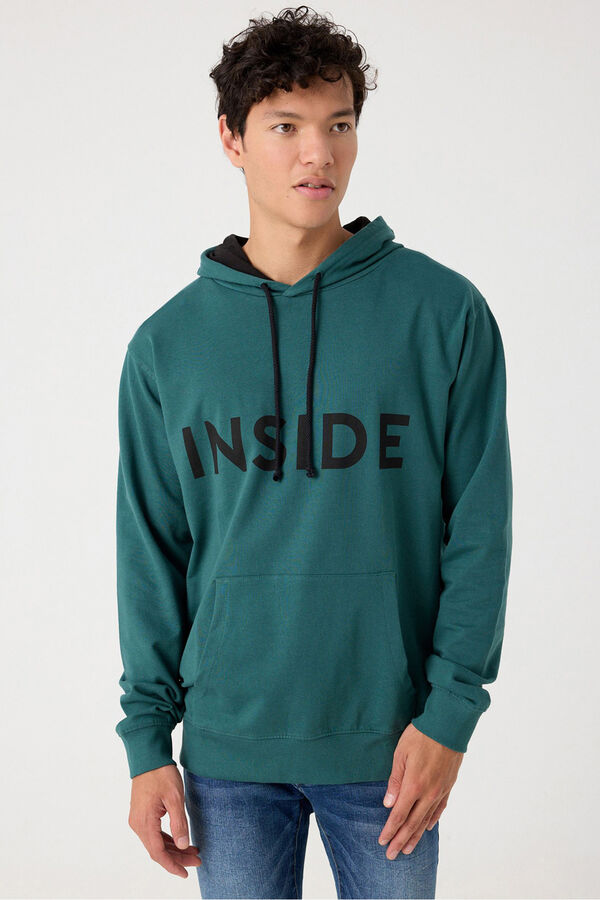Inside Moletom com logo sweatshirt verde