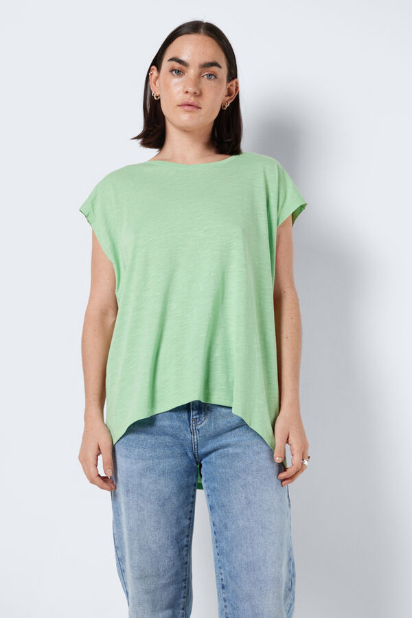 Springfield Camiseta larga manga corta verde