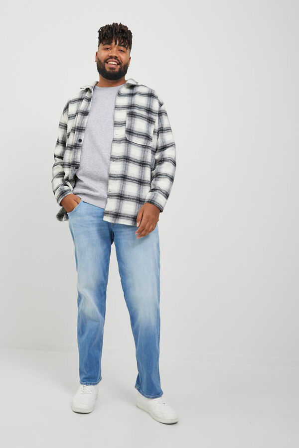 Jack & Jones PLUS Moletom Plus Sweatshirt regular fit cinzento